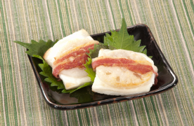 れんこんとはんぺんのはさみ焼き