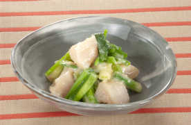 ほたて貝のからし酢味噌和え